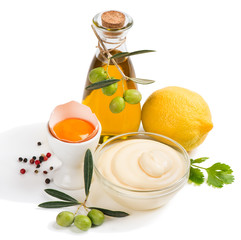 Mayonnaise sauce close up