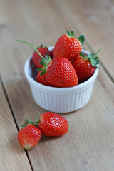 Strawberry on the table.