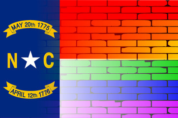 Obraz premium Rainbow Wall North Carolina