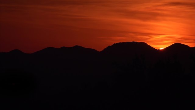Desert Mountain Sunset Timelapse in Saguaro National Park