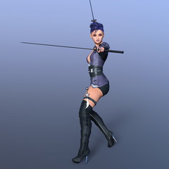 Obraz premium 女性剣士