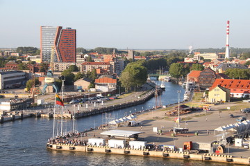 Fototapeta na wymiar Klaipeda, ville en bord de mer en Lituanie
