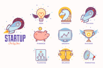 Startup project icon collection