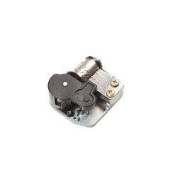 Obraz premium mechanical music box on white background