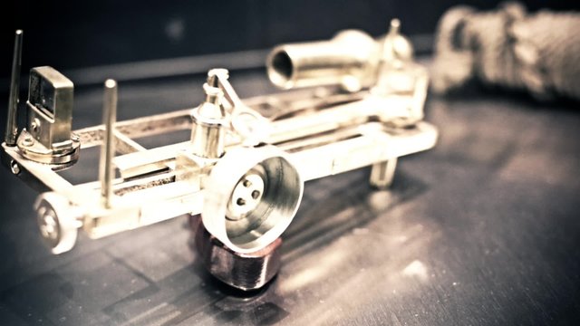 Exhibited in showcase antique navigation tools