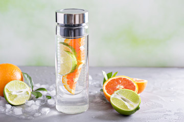 Infused water with orange and lime