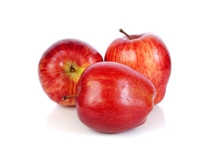 Fresh red apple isolated on white.