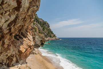 Summertime beach in Dalmatia, southern Croatia
