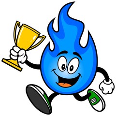 Nature Gas Running with a Trophy