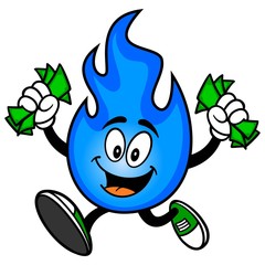 Nature Gas Running with Money