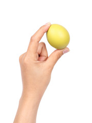 easter egg in hand