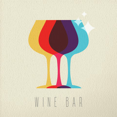 Obrazy na Szkle  Winiarnia koncepcja szkło napój ikona kolor projekt