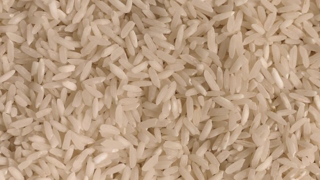 White Rice Grains Rotating