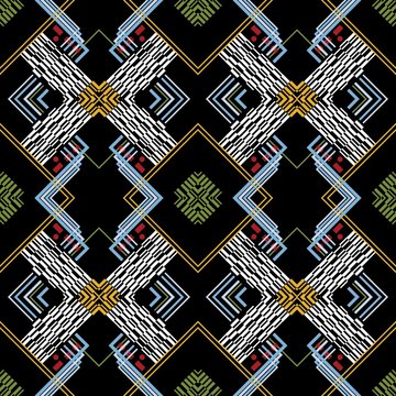 Vintage Rhomboid Pattern