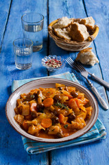 Vegetables with mushrooms