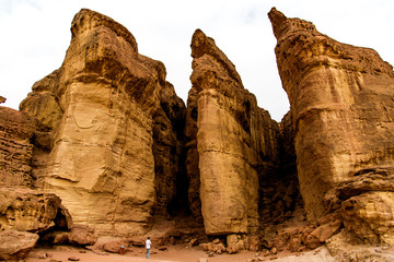 Beautiful red sandstone in the desert in Israel, Timna Park