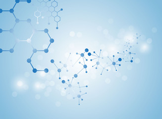 Obraz premium Molecular medical background