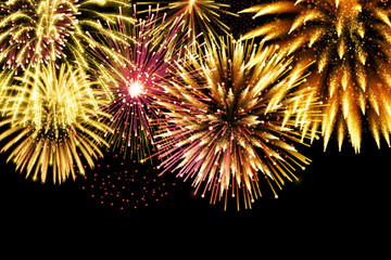 Glitter fireworks for festive sparkle design