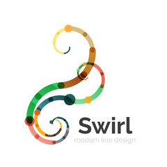 Vector swirl circle logo