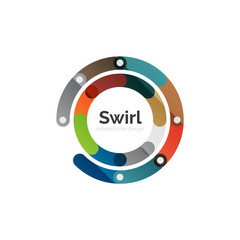 Naklejka premium Vector swirl circle logo