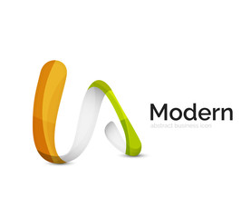 Modern vector ribbon logo