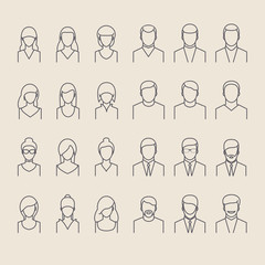 People icons line style.
