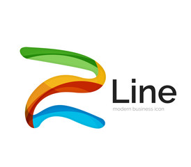 Modern vector ribbon logo