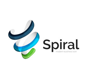 Modern vector ribbon logo