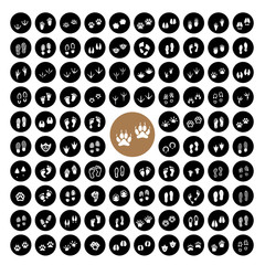 Foot icon set