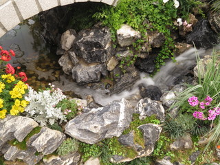 Flowers design show waterfall
