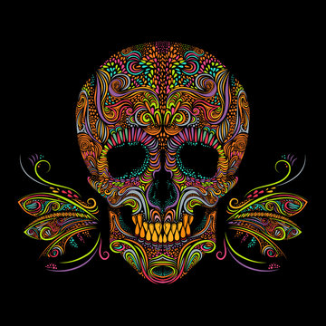Decorative color skull