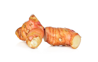 Galangal (Thai herbs) ,isolated on white background