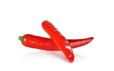 Red chili pepper isolated on a white background