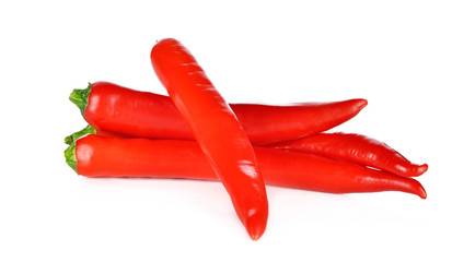 Red chili pepper isolated on a white background