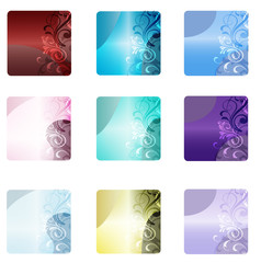 vector art background icon buttons