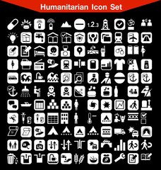 Humanitarian icon set 