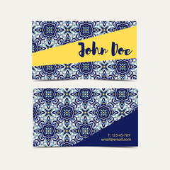 Business card  Portuguese azulejos.