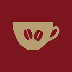 The coffee and cup icon. Coffee And Cup symbol