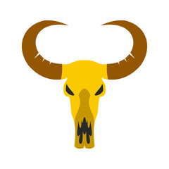 Buffalo skull icon 