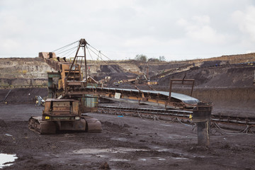 View of Polish mine, industrial picture