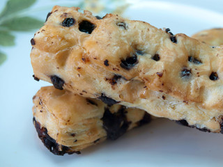 Puff pastry with chocolate chip