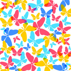 Fototapeta na wymiar Butterflies pattern