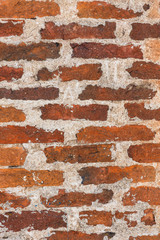 red brick wall close-up