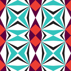 Abstract seamless vector pattern with geometric shapes.