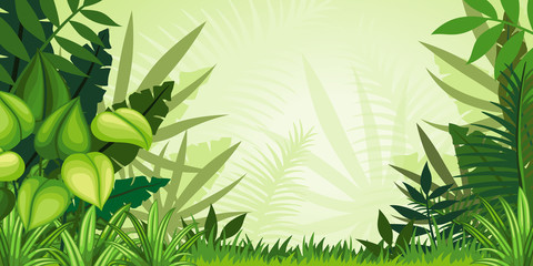 Illustration jungle landscape