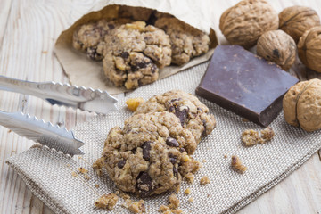 Homemade Chocolate Chip Cookies with Walnuts