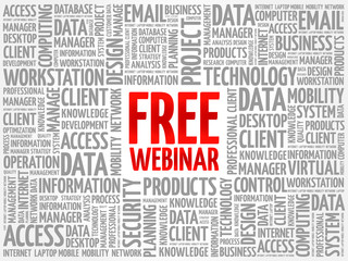 Free Webinar word cloud concept