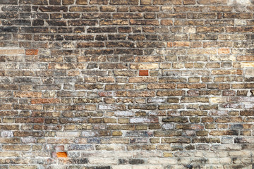 Old brown brick wall, background texture