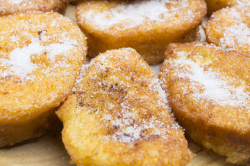 French toasts. Traditional Spanish torrijas