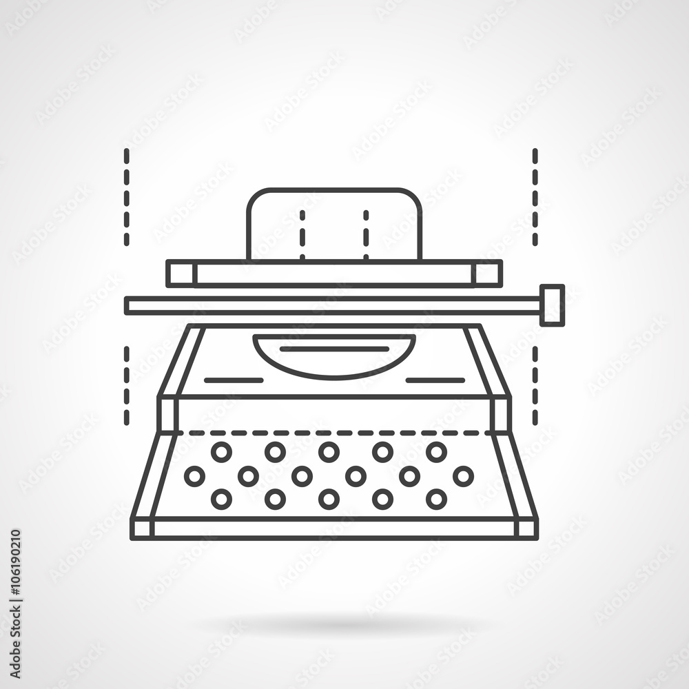Fototapete typescript equipment flat line vector icon